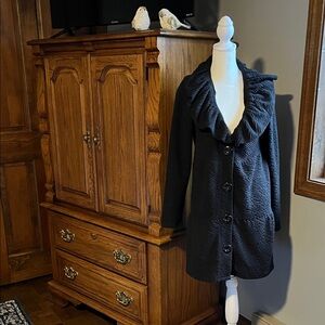 Fever Black Women's Sweater Trench Coat